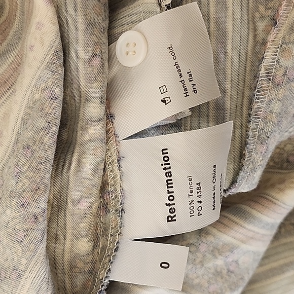 Reformation Sandalwood dress Striped Button-Down Sundress Size 0 - Picture 16 of 16